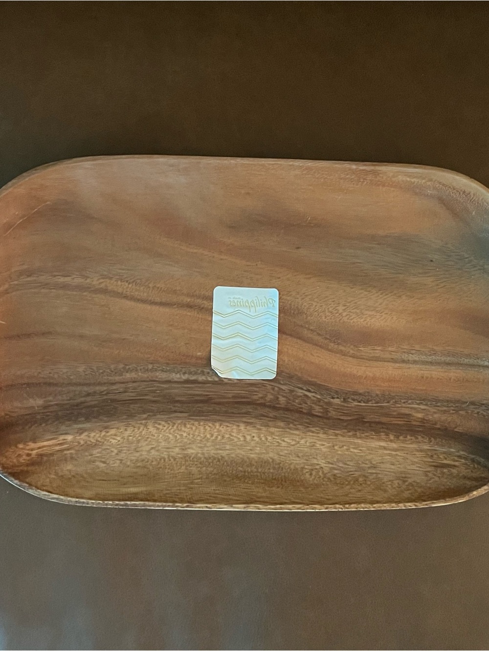 Acacia Wood Oval Serving Tray